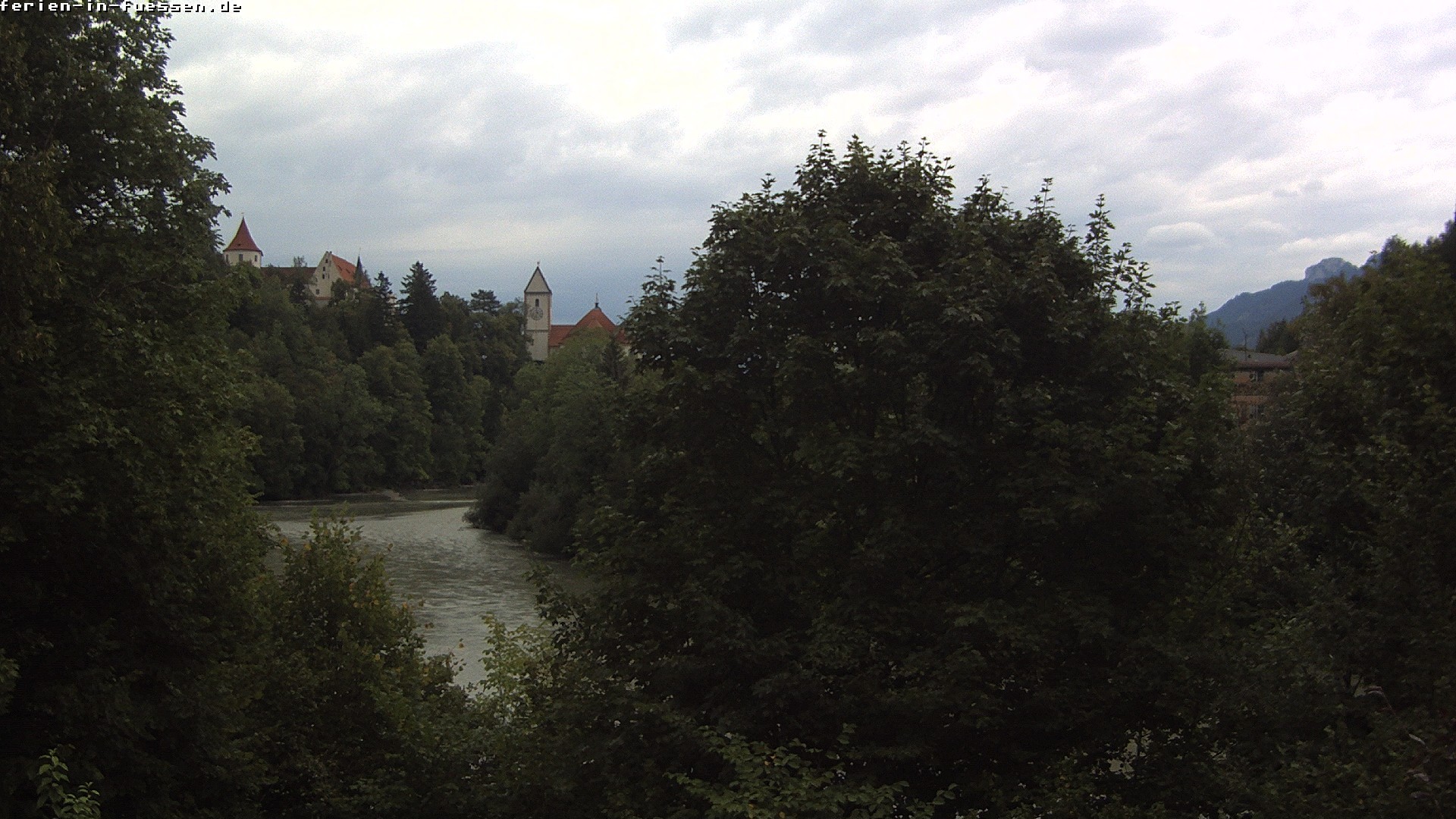 Archiv Foto Webcam Füssen: Blick auf Lech und Hohes Schloss
