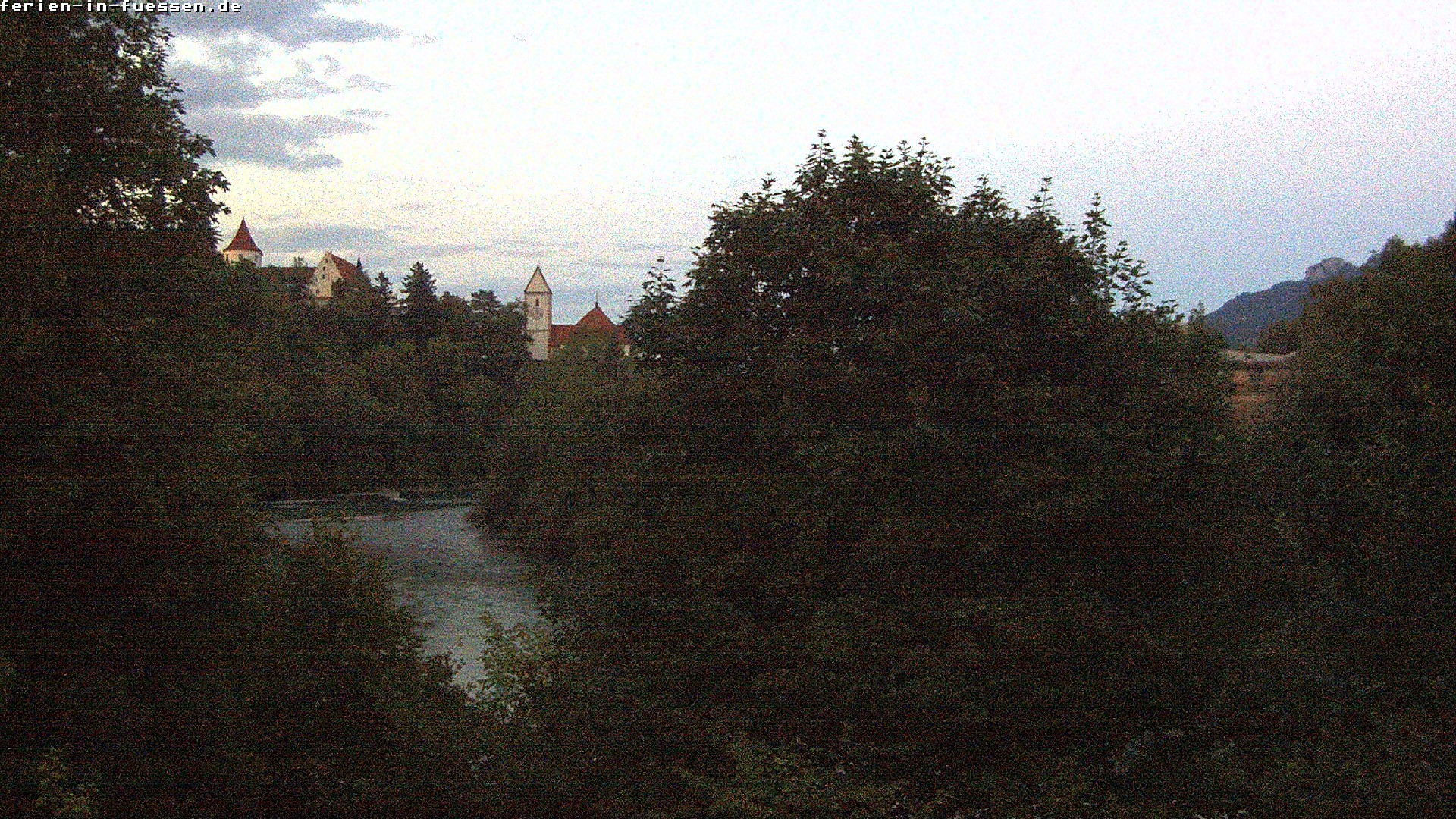 Archiv Foto Webcam Füssen: Blick auf Lech und Hohes Schloss