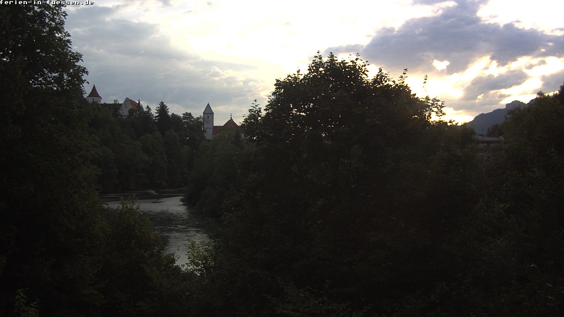 Archiv Foto Webcam Füssen: Blick auf Lech und Hohes Schloss