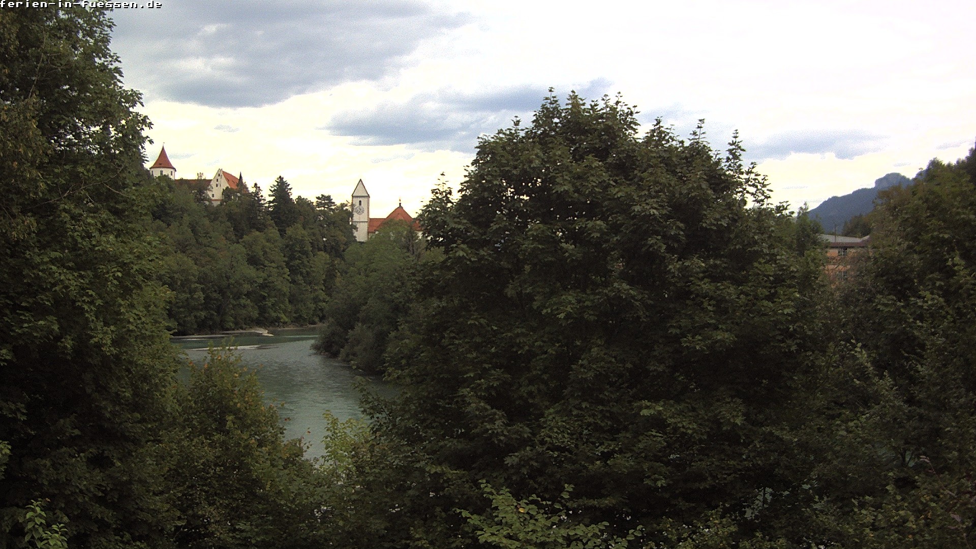Archiv Foto Webcam Füssen: Blick auf Lech und Hohes Schloss