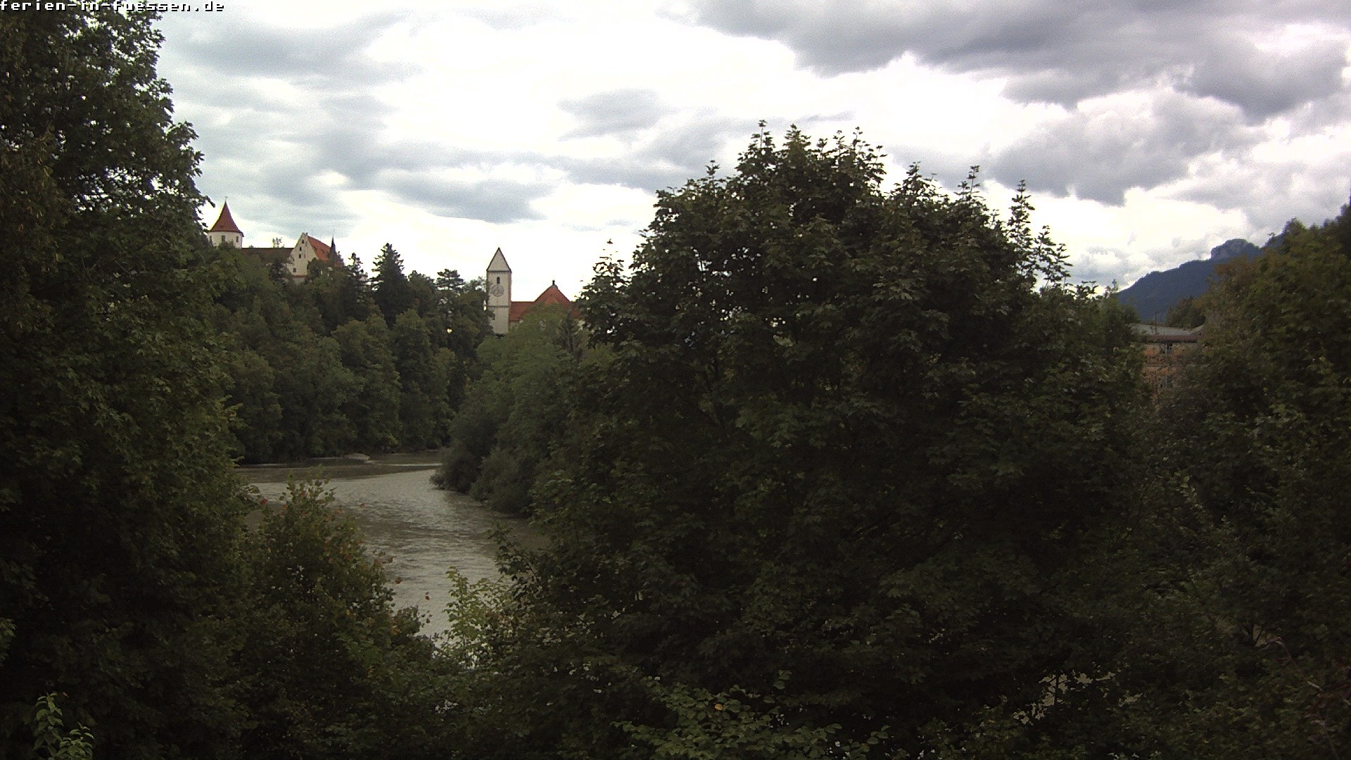 Archiv Foto Webcam Füssen: Blick auf Lech und Hohes Schloss