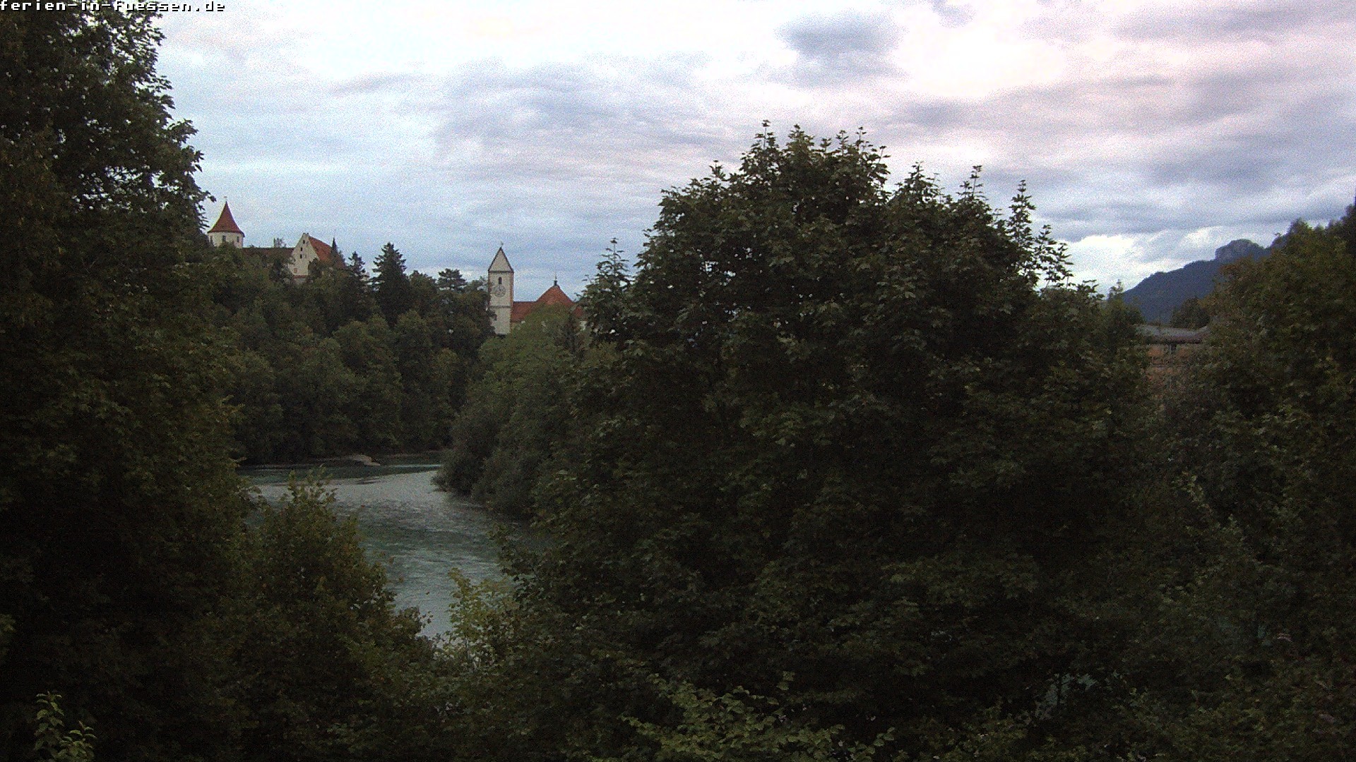 Archiv Foto Webcam Füssen: Blick auf Lech und Hohes Schloss