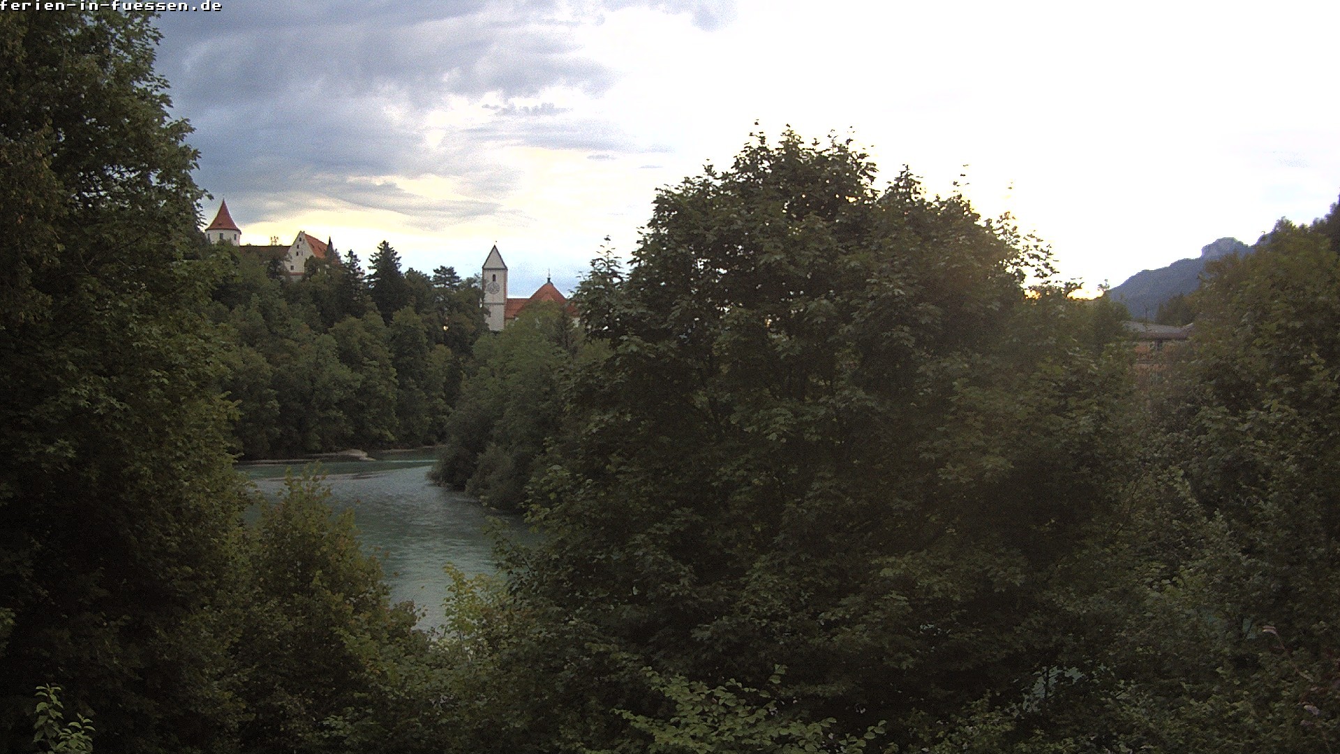 Archiv Foto Webcam Füssen: Blick auf Lech und Hohes Schloss