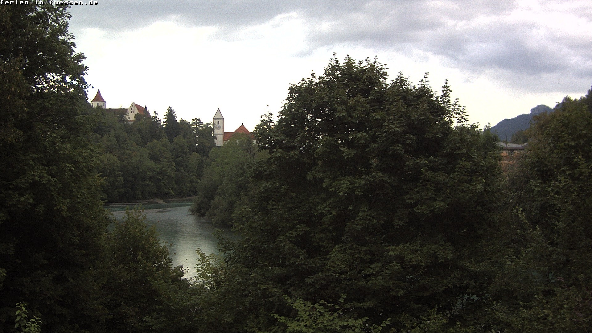 Archiv Foto Webcam Füssen: Blick auf Lech und Hohes Schloss