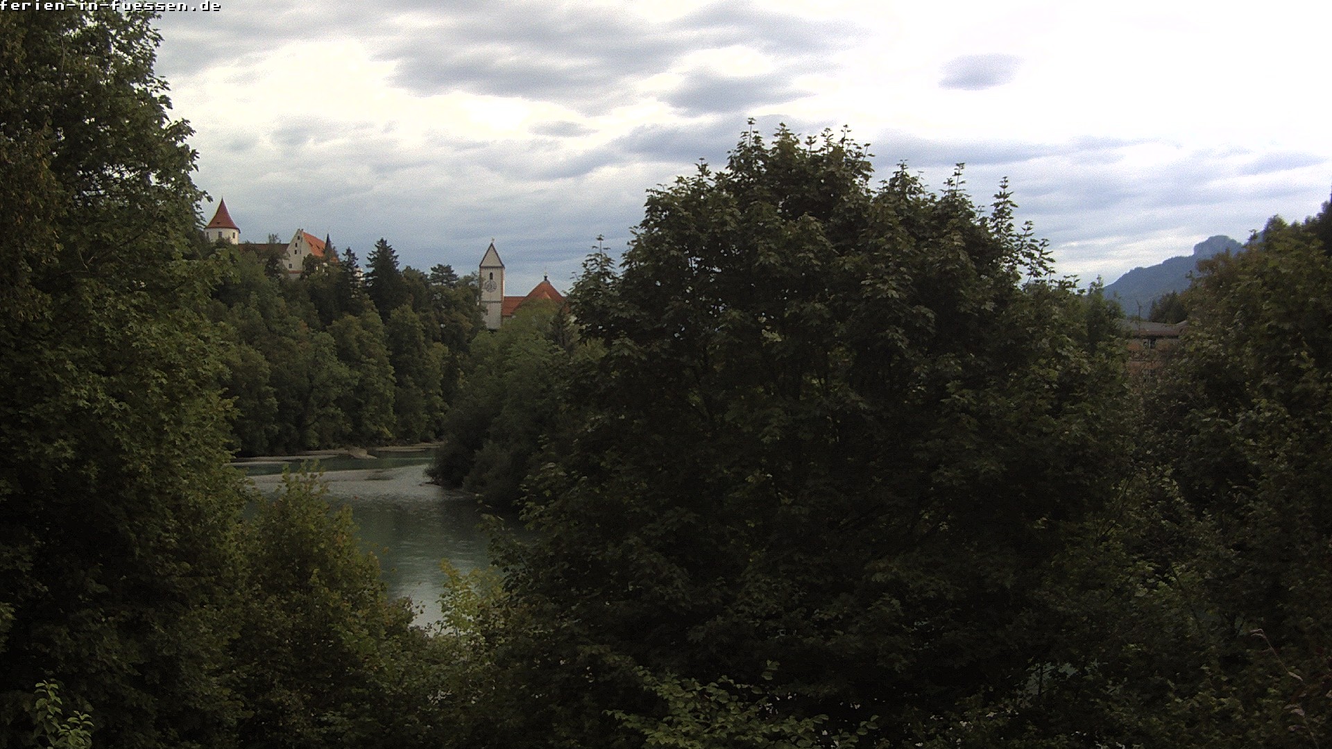 Archiv Foto Webcam Füssen: Blick auf Lech und Hohes Schloss