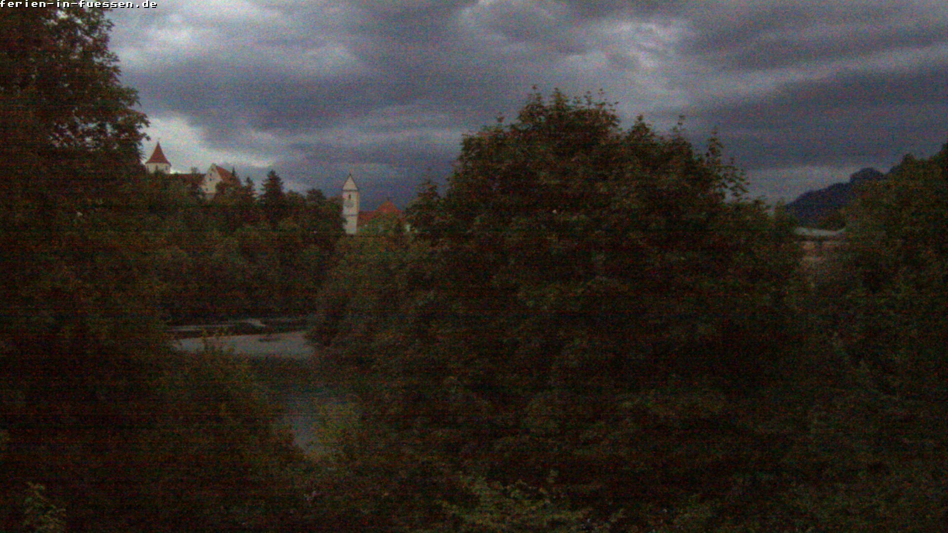 Archiv Foto Webcam Füssen: Blick auf Lech und Hohes Schloss