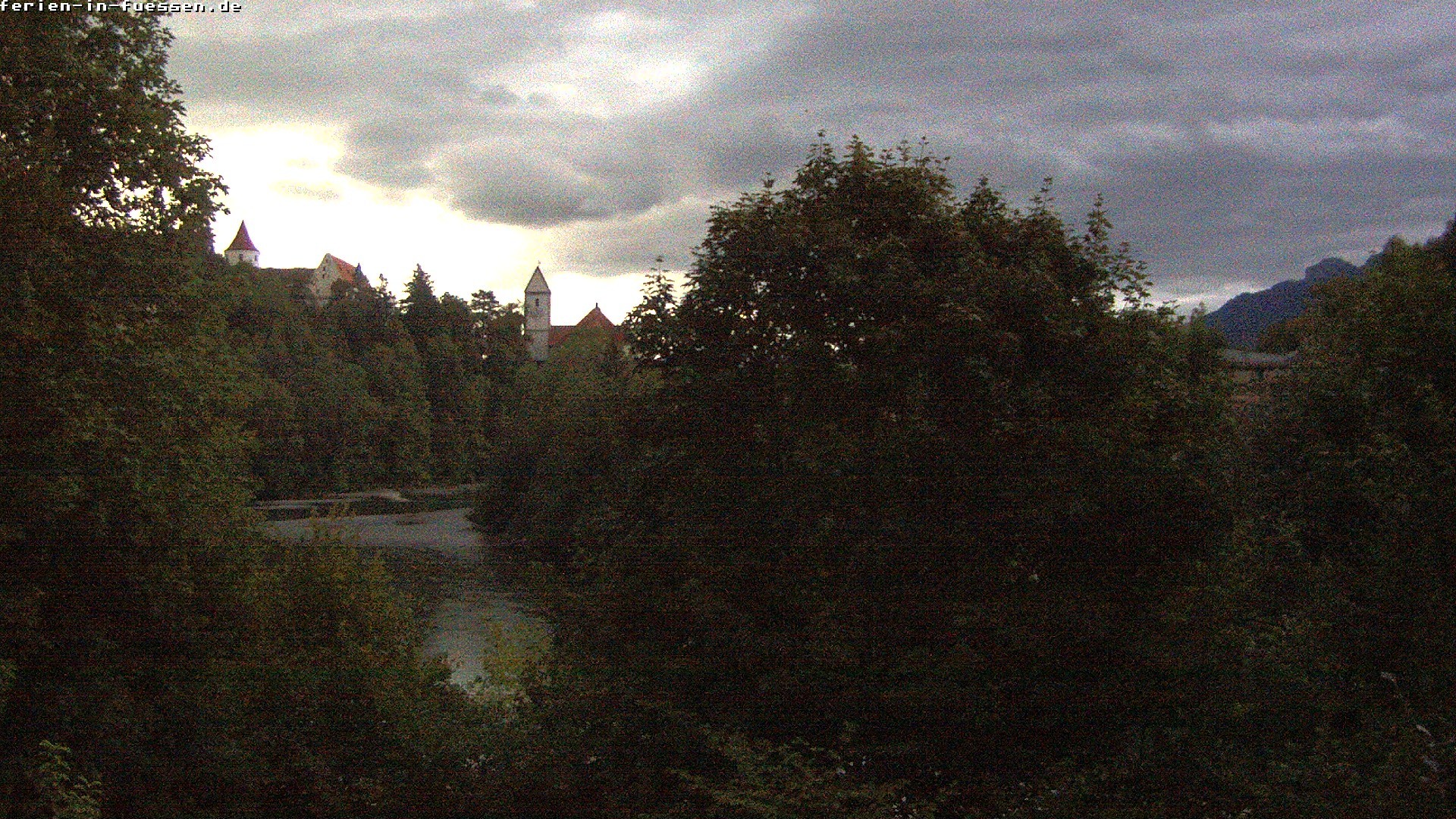 Archiv Foto Webcam Füssen: Blick auf Lech und Hohes Schloss