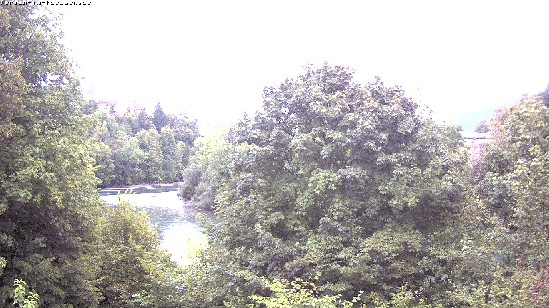 Archiv Foto Webcam Füssen: Blick auf Lech und Hohes Schloss
