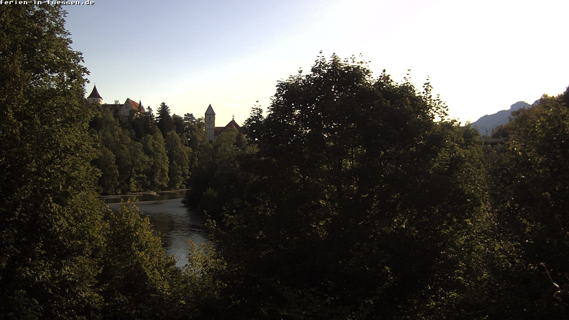 Archiv Foto Webcam Füssen: Blick auf Lech und Hohes Schloss