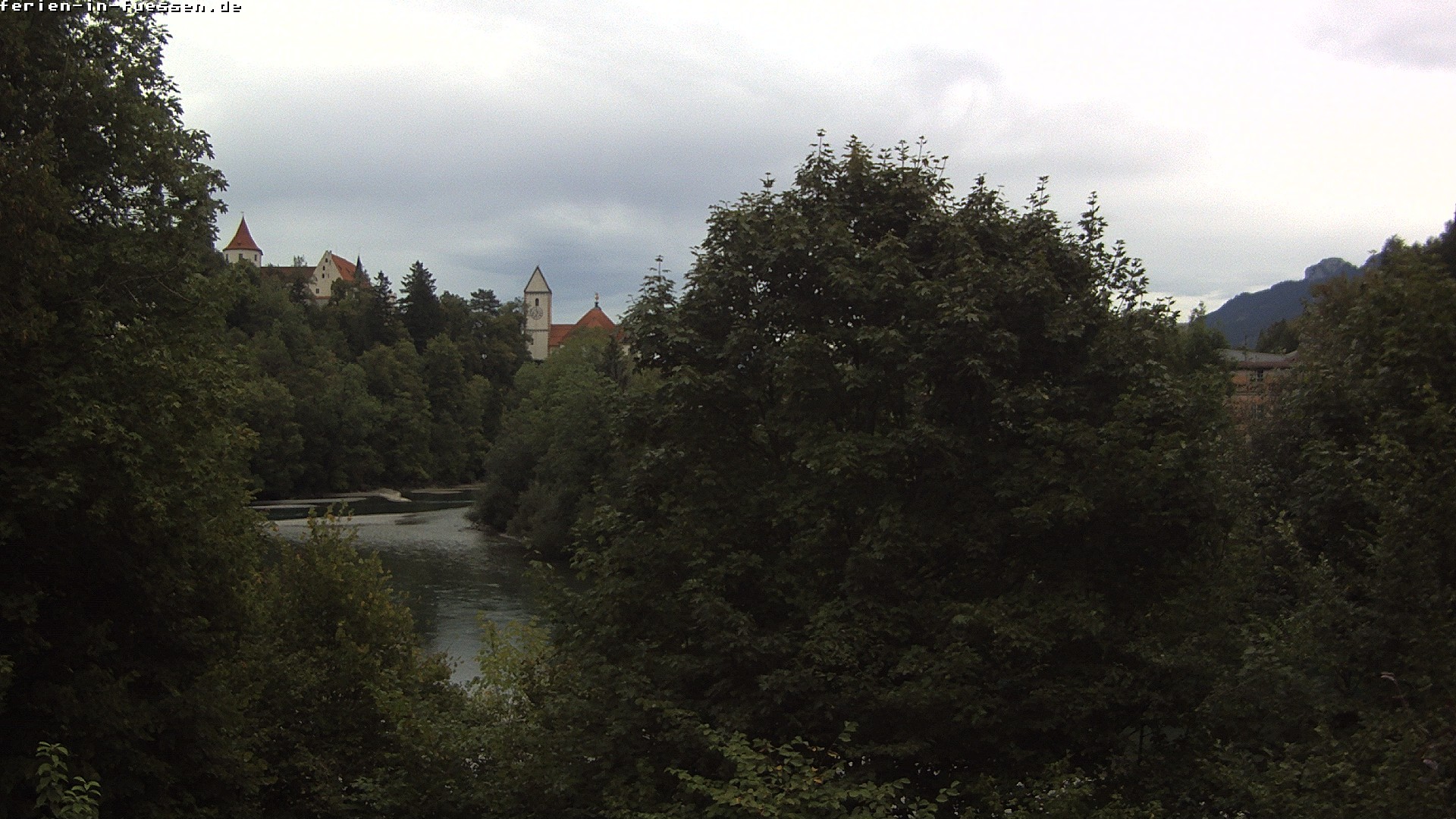 Archiv Foto Webcam Füssen: Blick auf Lech und Hohes Schloss