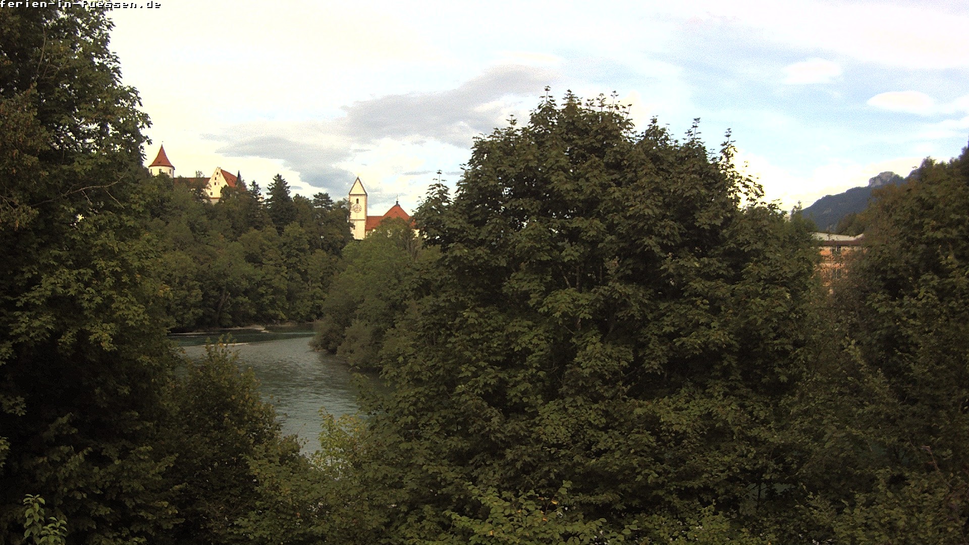 Archiv Foto Webcam Füssen: Blick auf Lech und Hohes Schloss