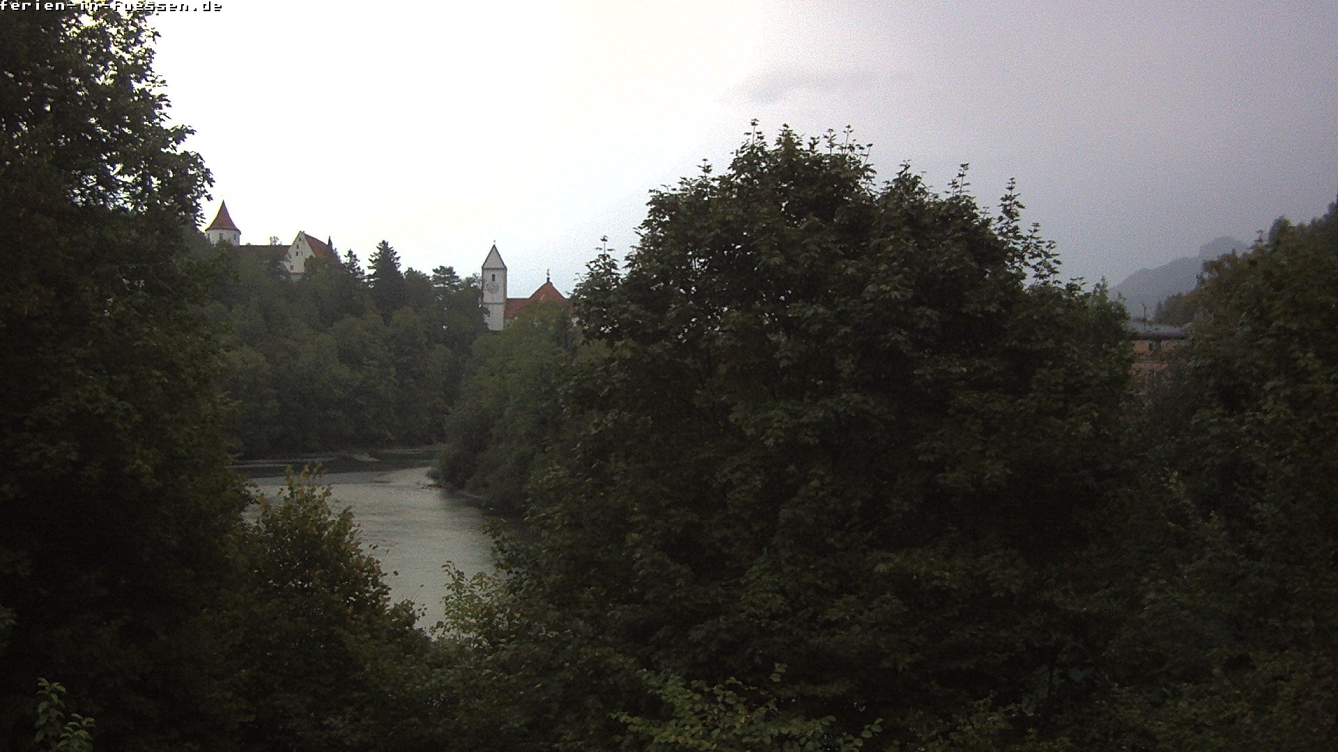 Archiv Foto Webcam Füssen: Blick auf Lech und Hohes Schloss