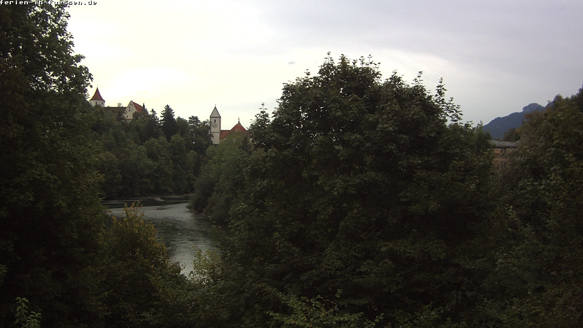 Archiv Foto Webcam Füssen: Blick auf Lech und Hohes Schloss