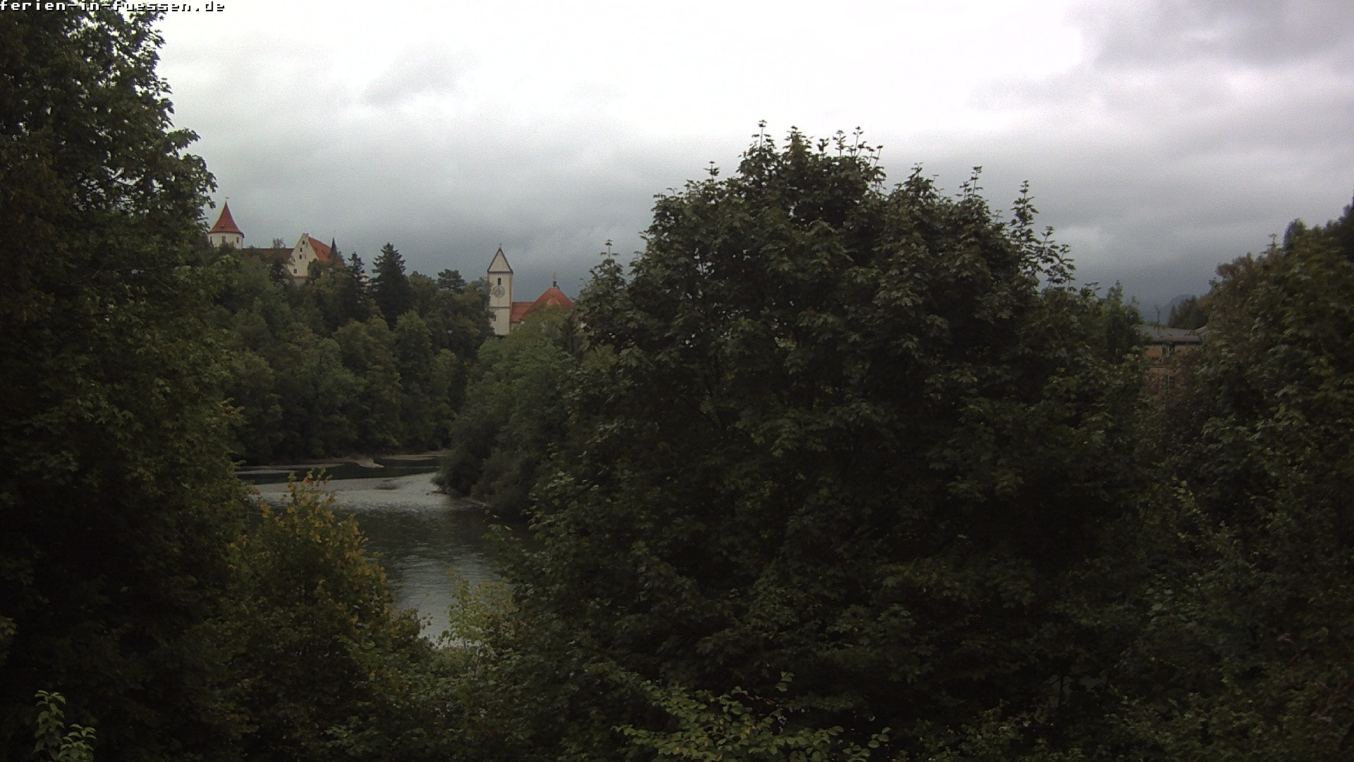 Archiv Foto Webcam Füssen: Blick auf Lech und Hohes Schloss