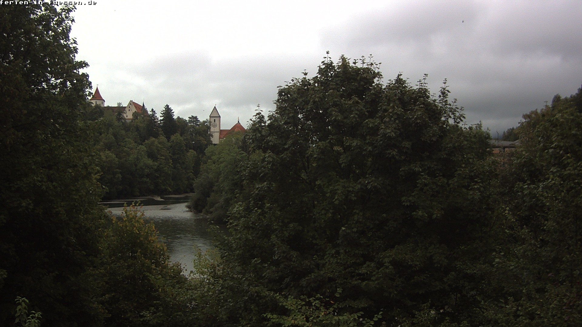Archiv Foto Webcam Füssen: Blick auf Lech und Hohes Schloss