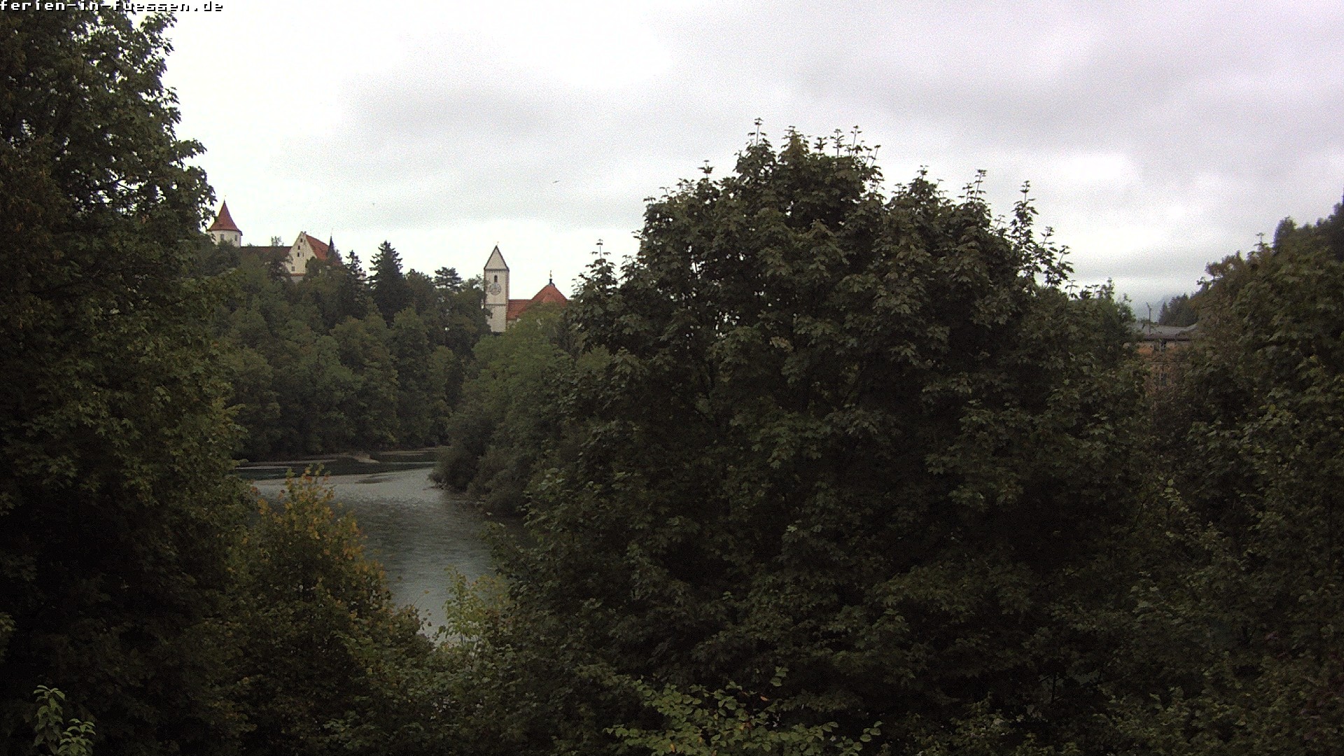 Archiv Foto Webcam Füssen: Blick auf Lech und Hohes Schloss