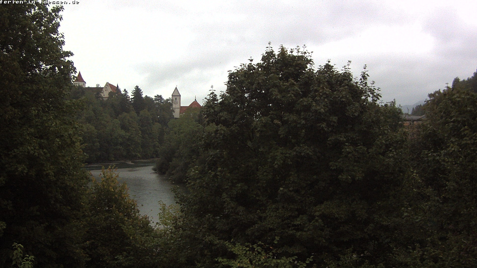 Archiv Foto Webcam Füssen: Blick auf Lech und Hohes Schloss