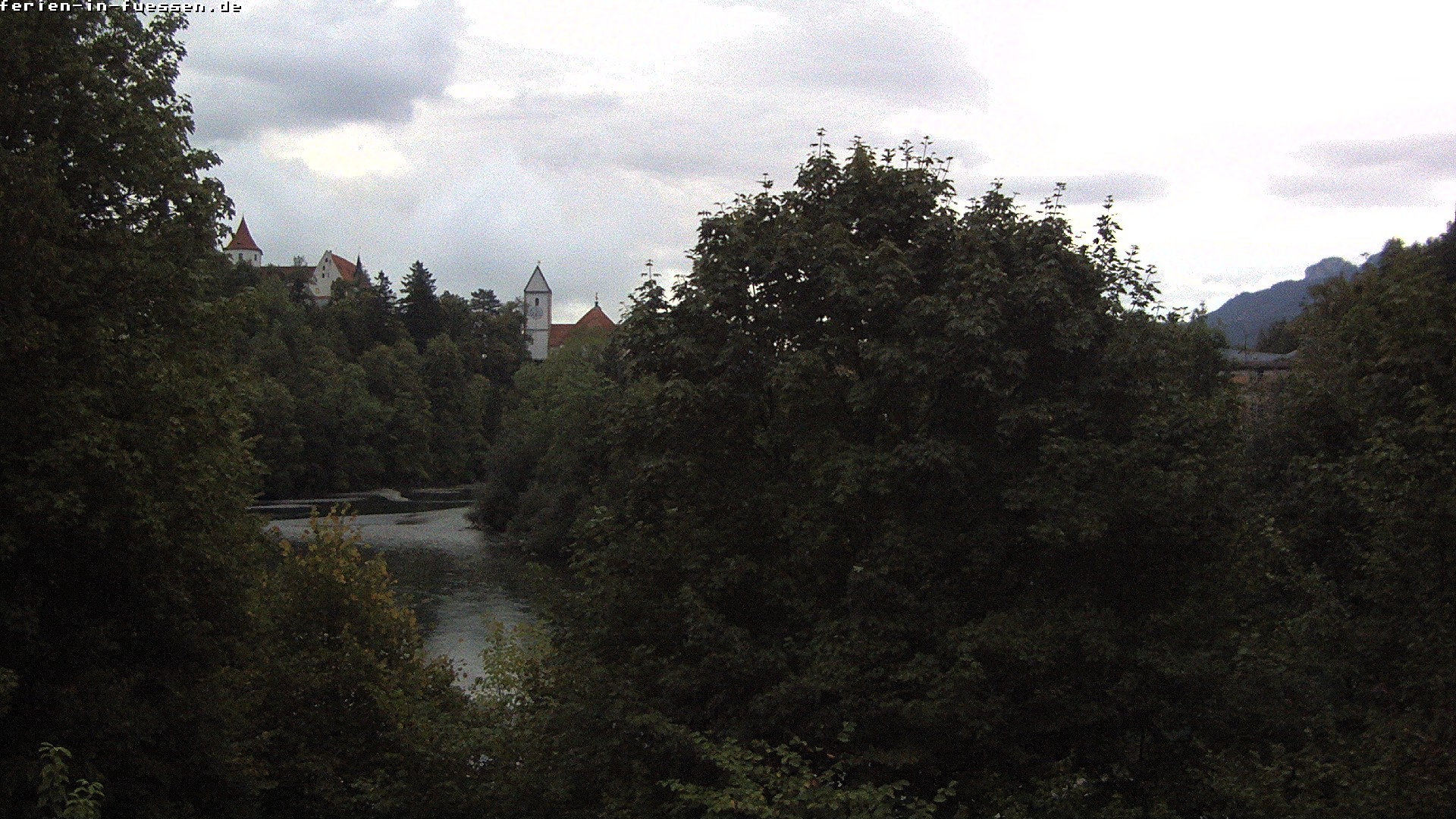 Archiv Foto Webcam Füssen: Blick auf Lech und Hohes Schloss