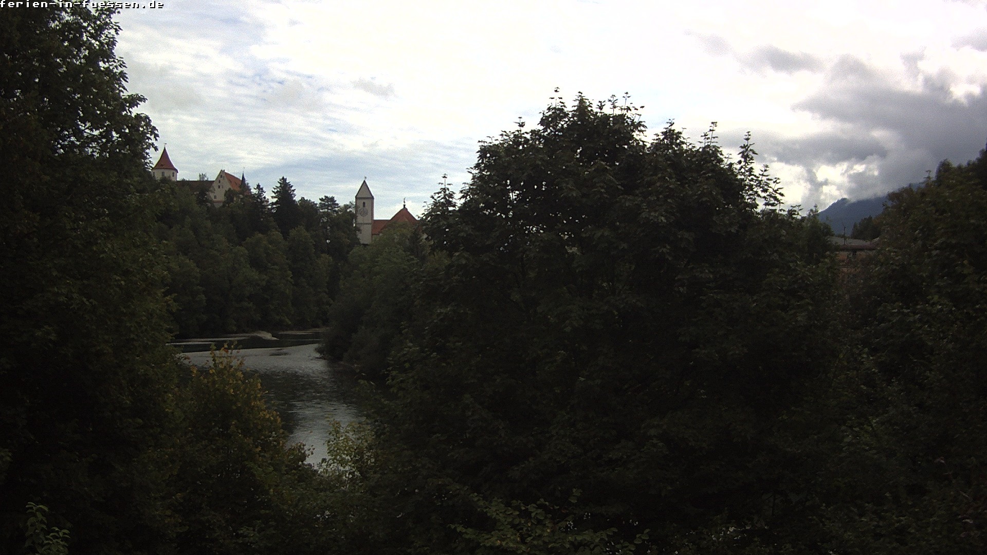 Archiv Foto Webcam Füssen: Blick auf Lech und Hohes Schloss