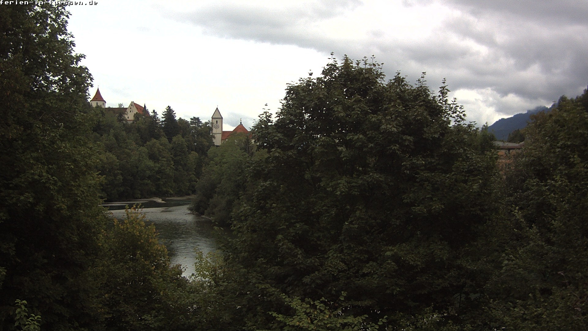 Archiv Foto Webcam Füssen: Blick auf Lech und Hohes Schloss