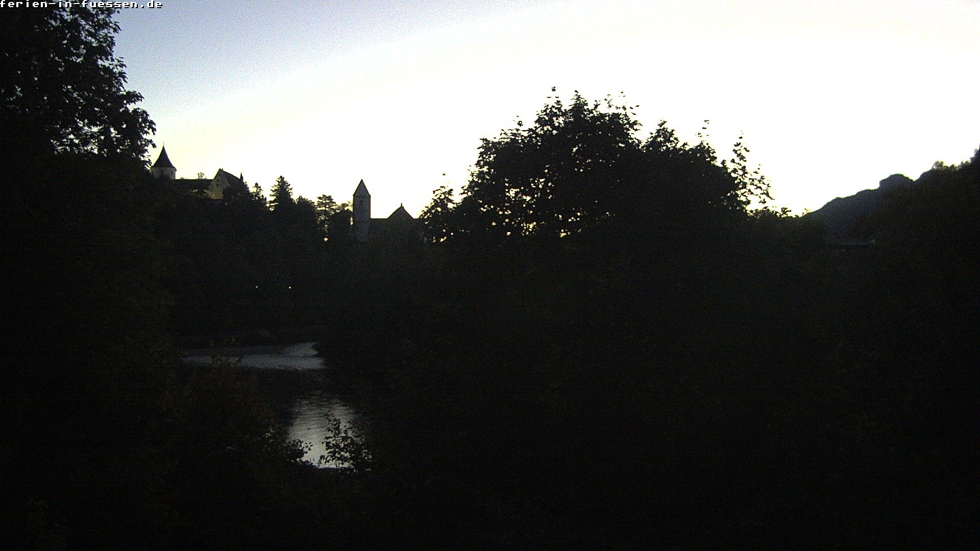 Archiv Foto Webcam Füssen: Blick auf Lech und Hohes Schloss