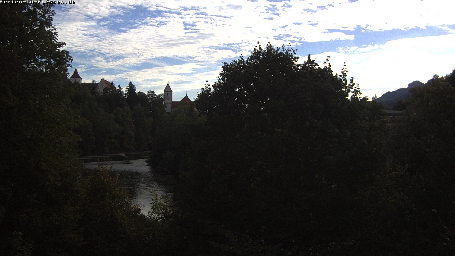 Archiv Foto Webcam Füssen: Blick auf Lech und Hohes Schloss