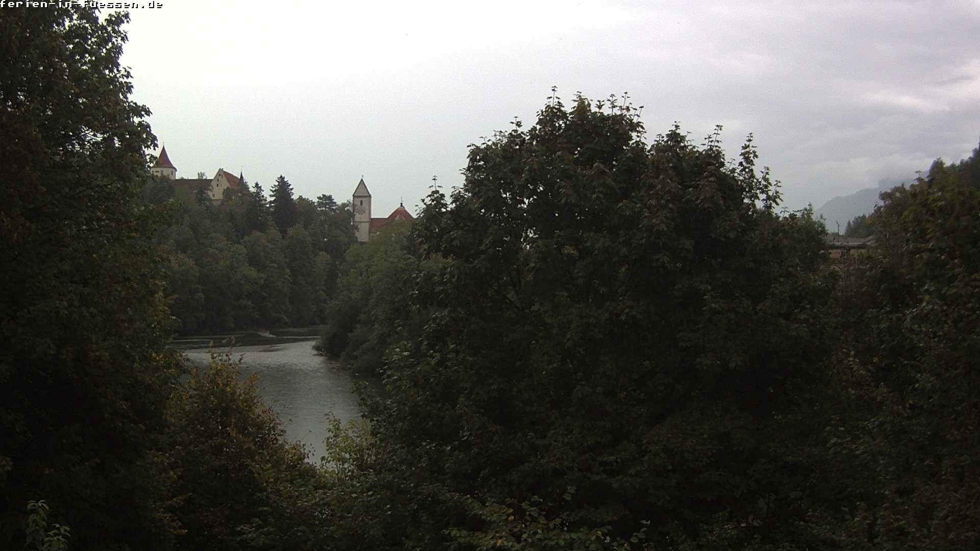 Archiv Foto Webcam Füssen: Blick auf Lech und Hohes Schloss