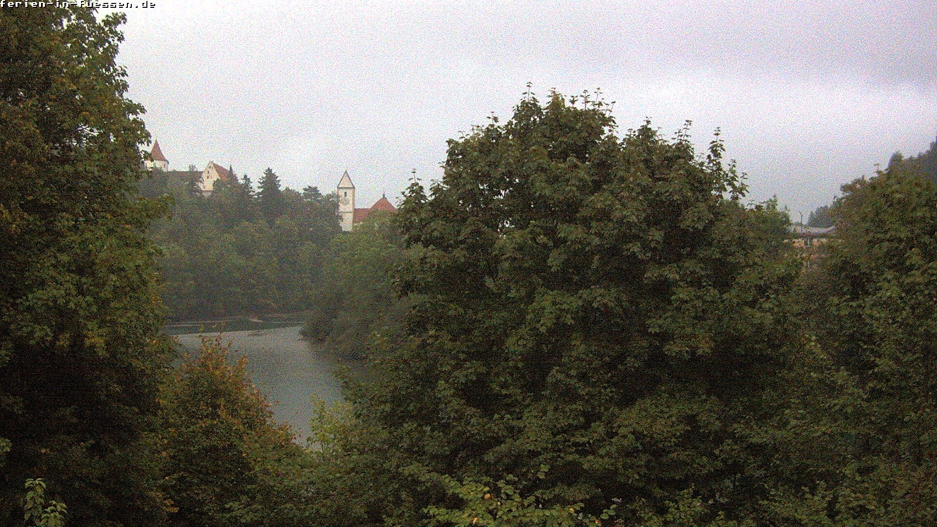 Archiv Foto Webcam Füssen: Blick auf Lech und Hohes Schloss