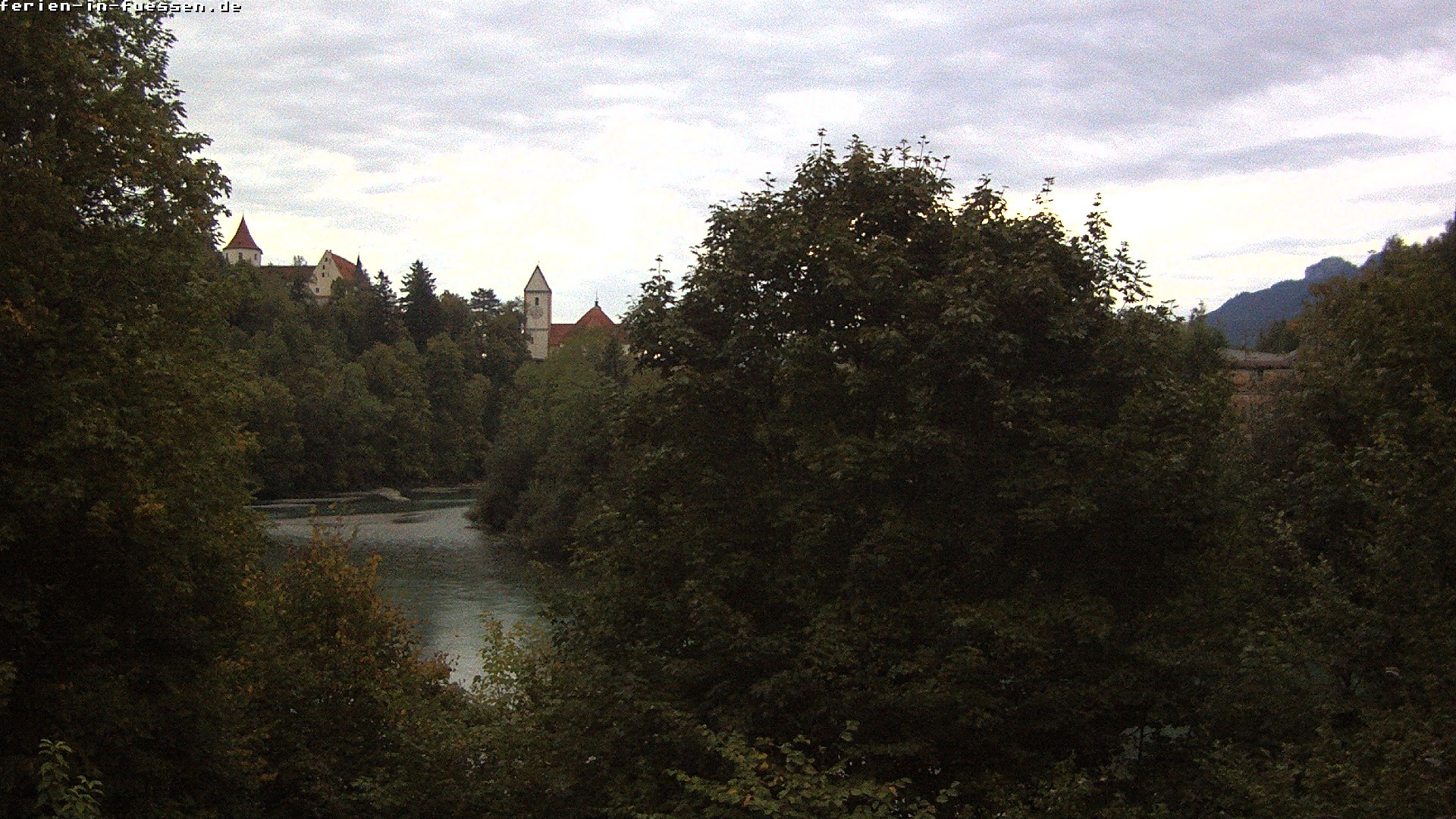 Archiv Foto Webcam Füssen: Blick auf Lech und Hohes Schloss