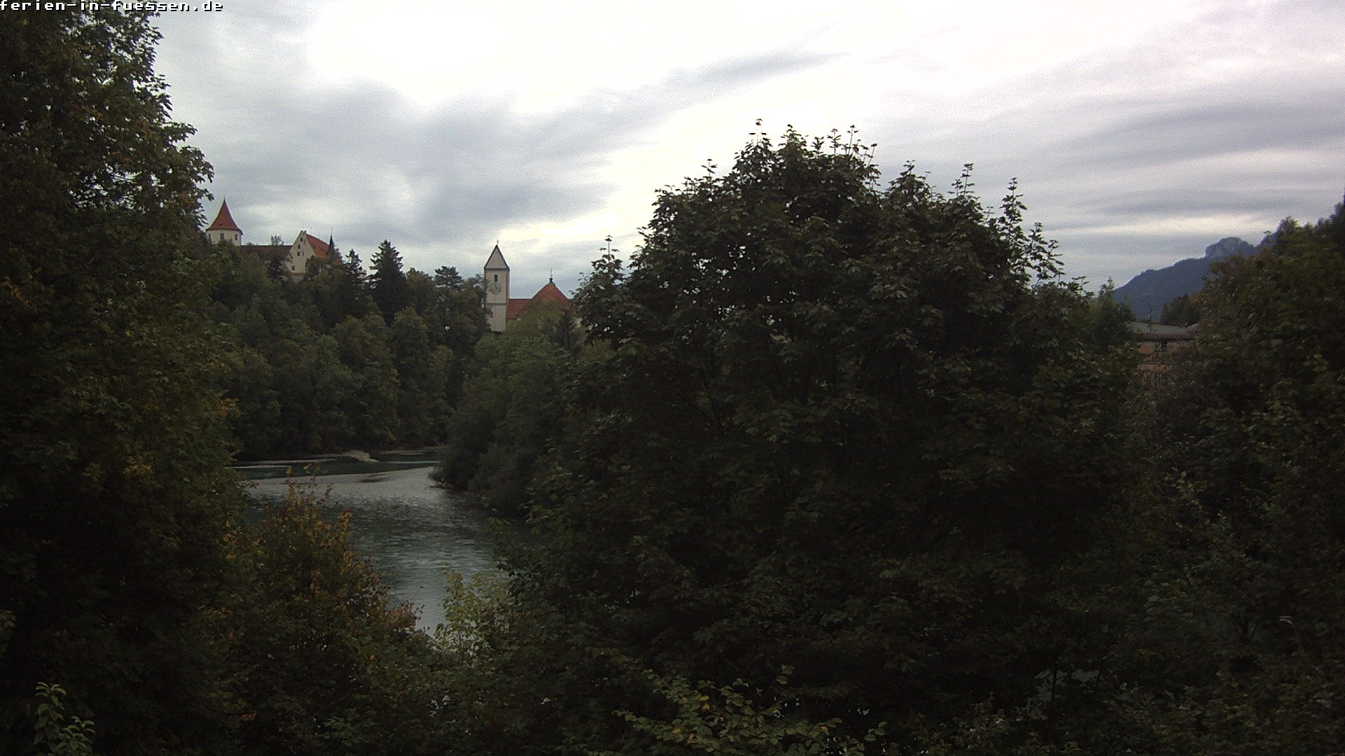 Archiv Foto Webcam Füssen: Blick auf Lech und Hohes Schloss