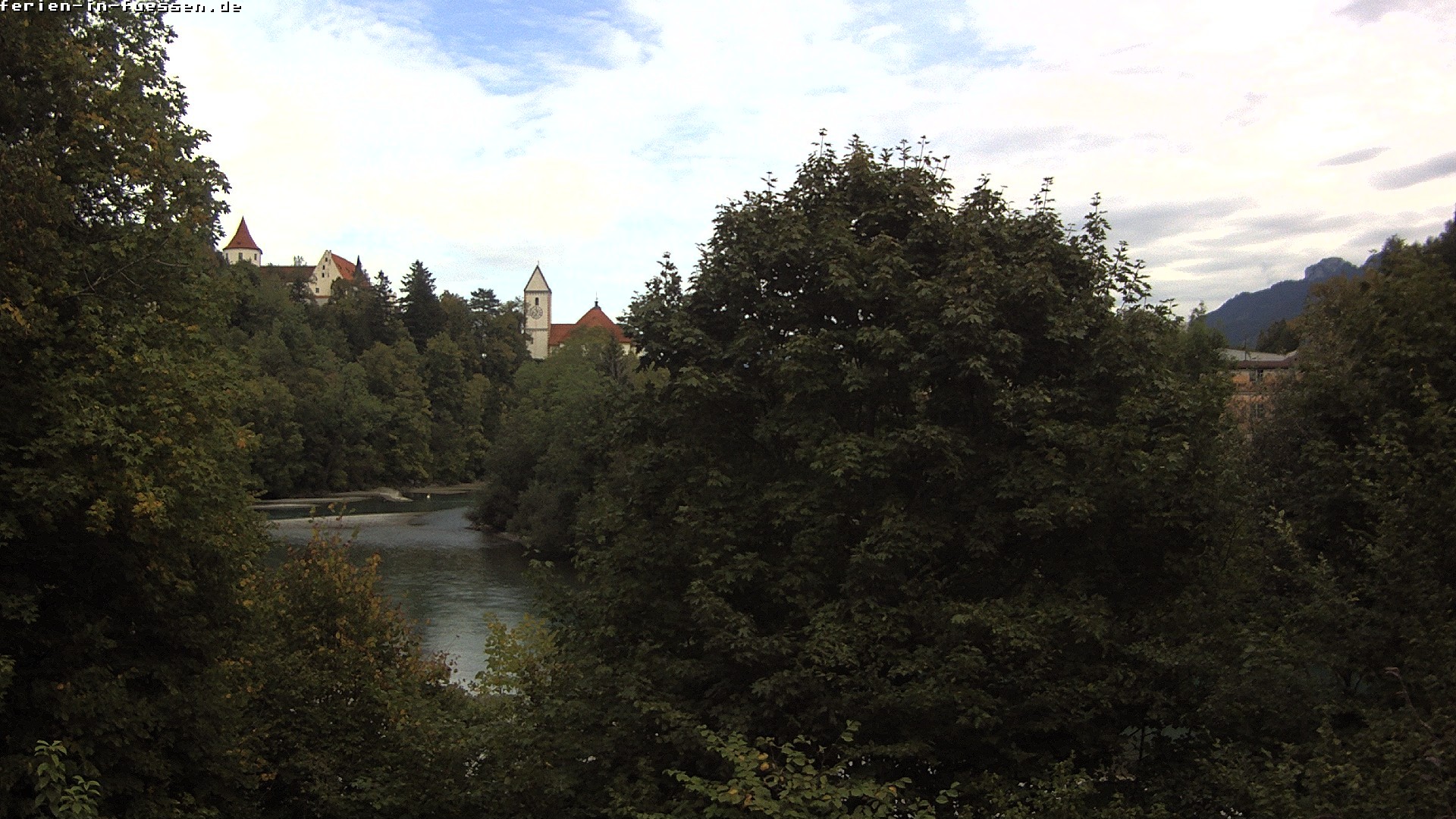Archiv Foto Webcam Füssen: Blick auf Lech und Hohes Schloss