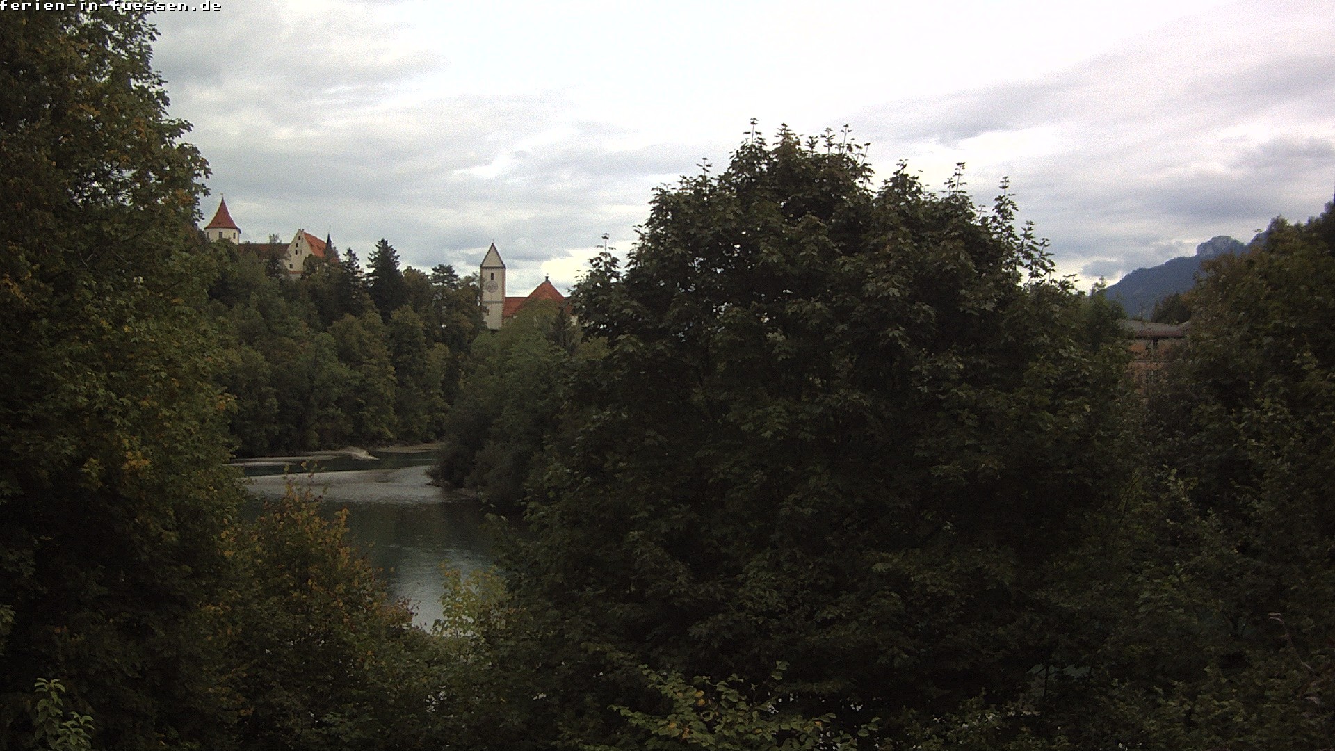 Archiv Foto Webcam Füssen: Blick auf Lech und Hohes Schloss