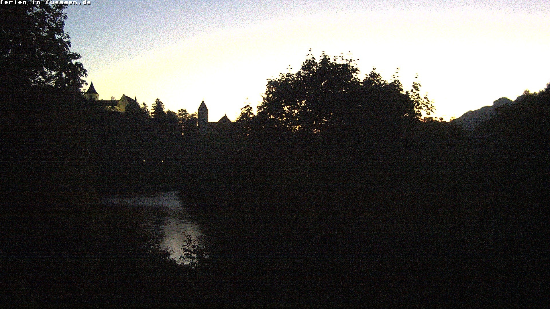 Archiv Foto Webcam Füssen: Blick auf Lech und Hohes Schloss