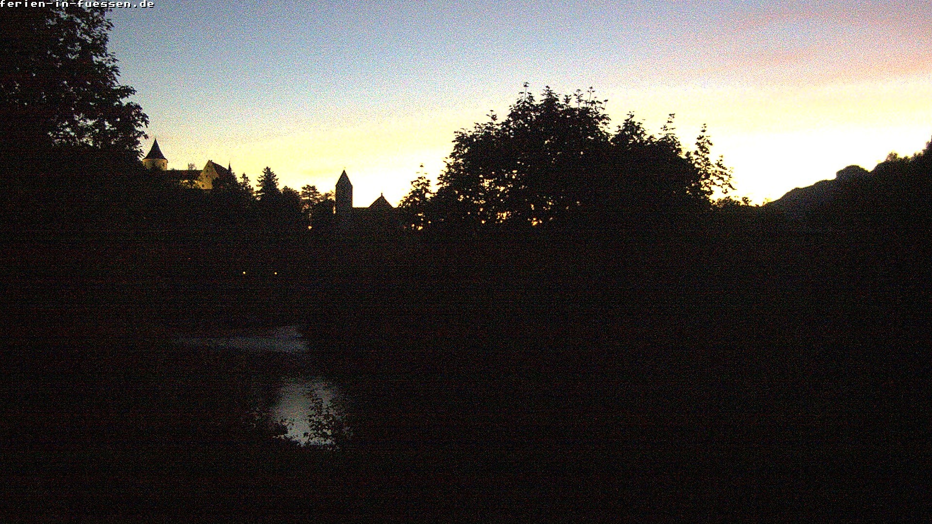 Archiv Foto Webcam Füssen: Blick auf Lech und Hohes Schloss