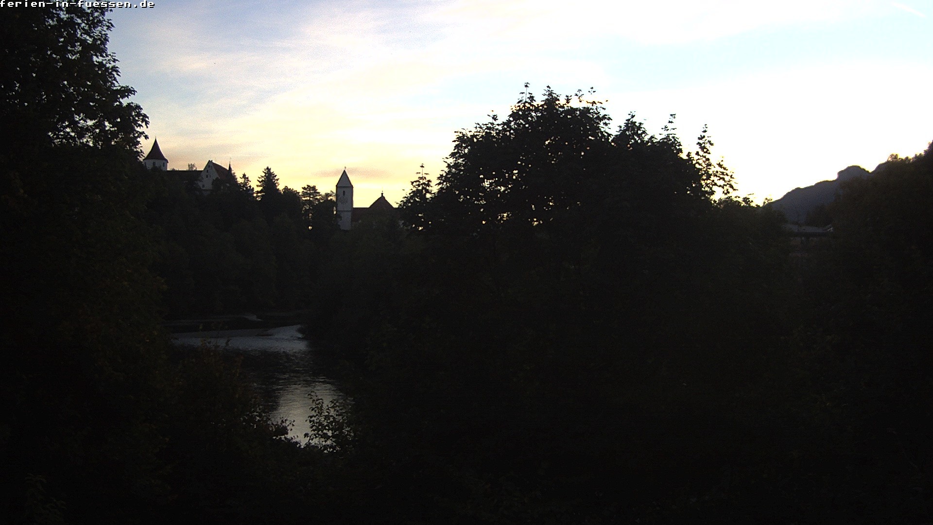 Archiv Foto Webcam Füssen: Blick auf Lech und Hohes Schloss