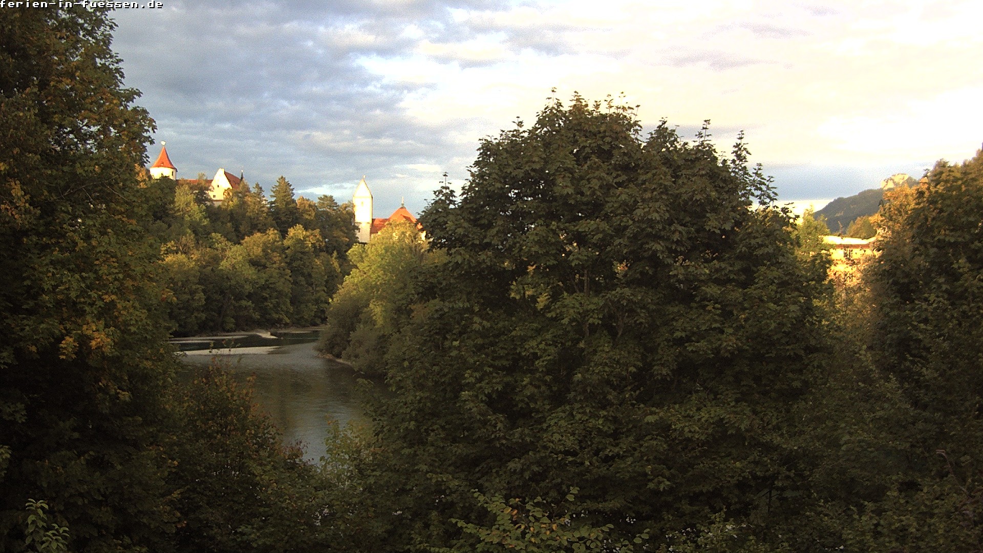 Archiv Foto Webcam Füssen: Blick auf Lech und Hohes Schloss
