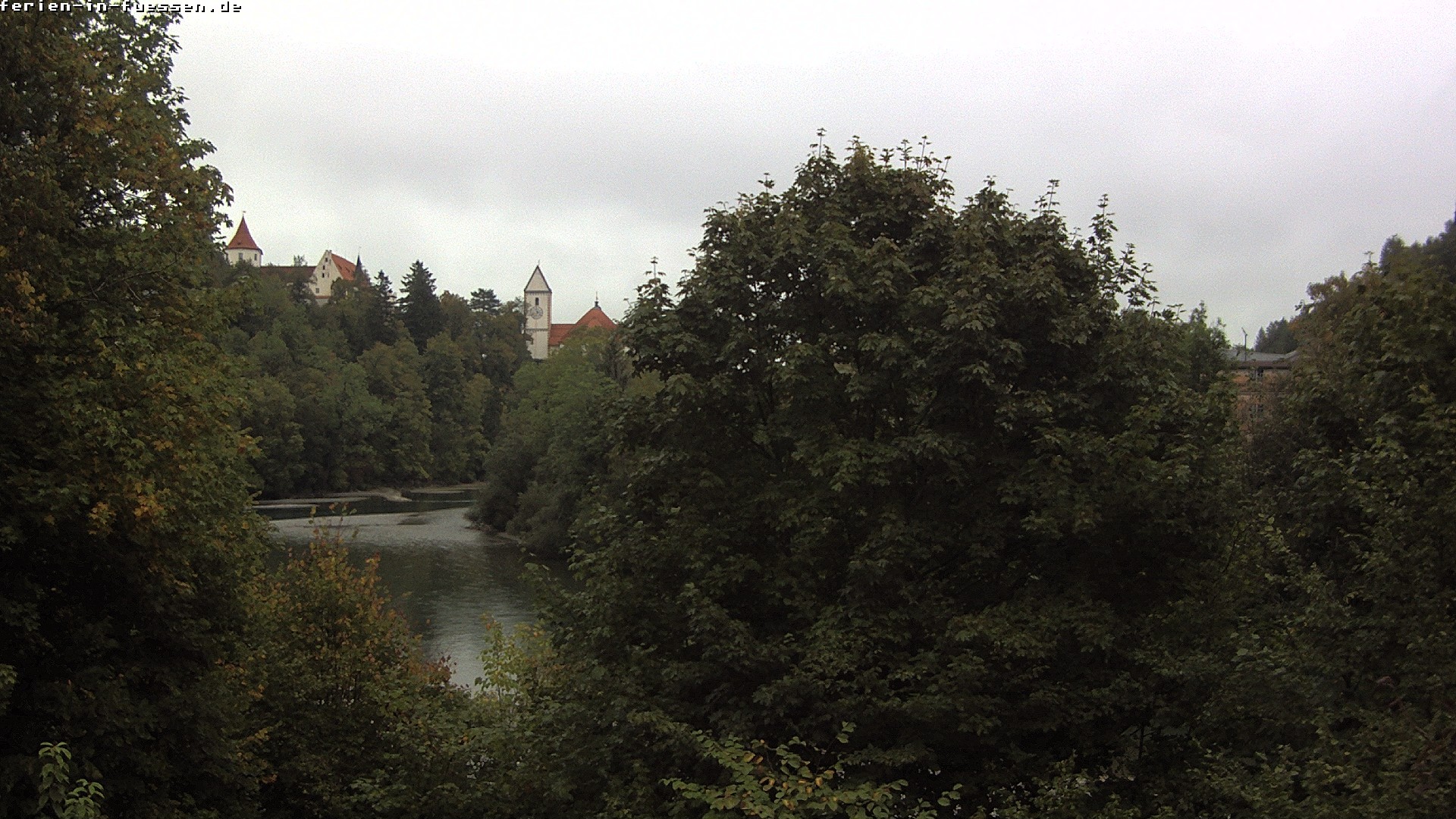 Archiv Foto Webcam Füssen: Blick auf Lech und Hohes Schloss