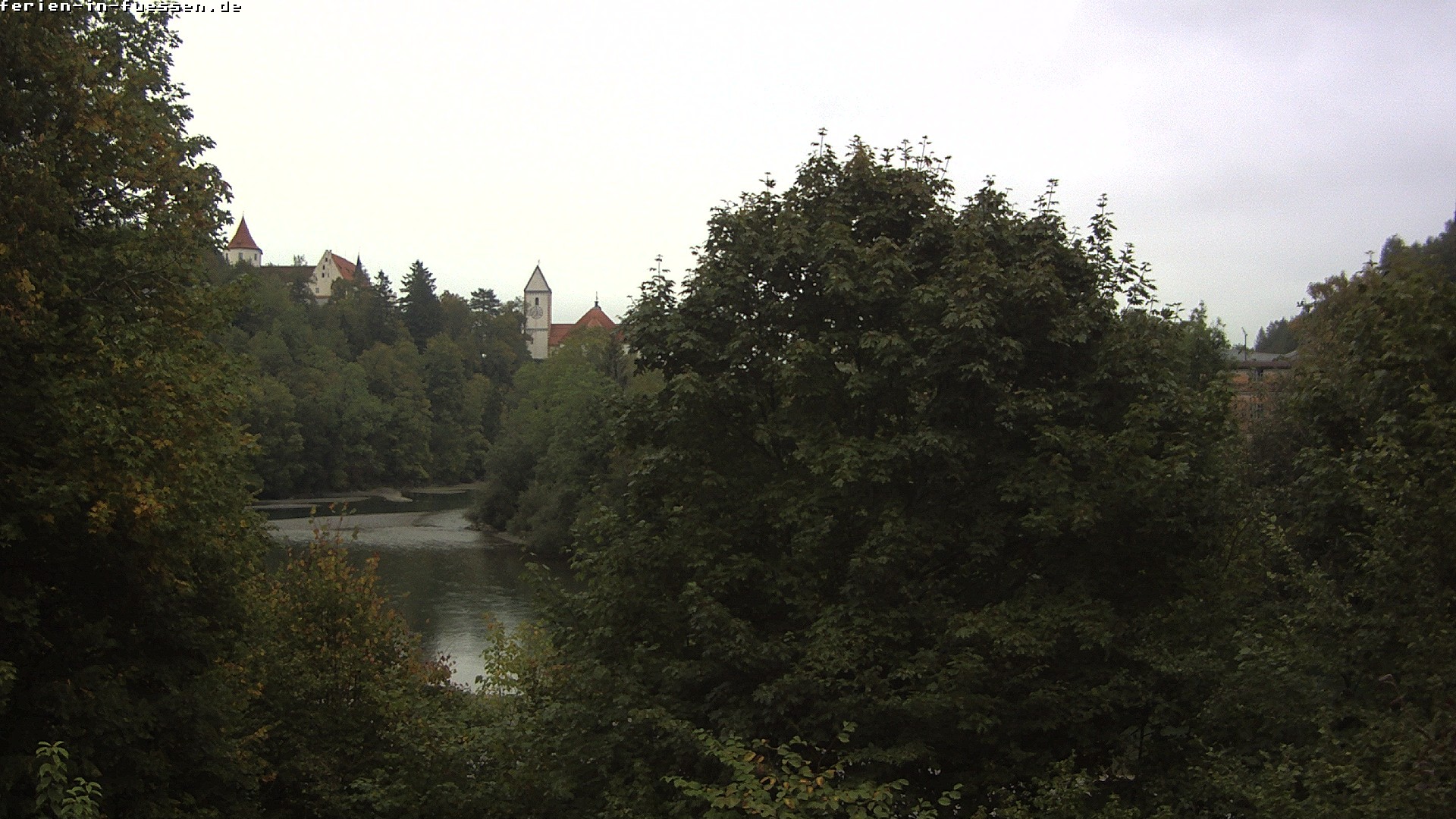 Archiv Foto Webcam Füssen: Blick auf Lech und Hohes Schloss