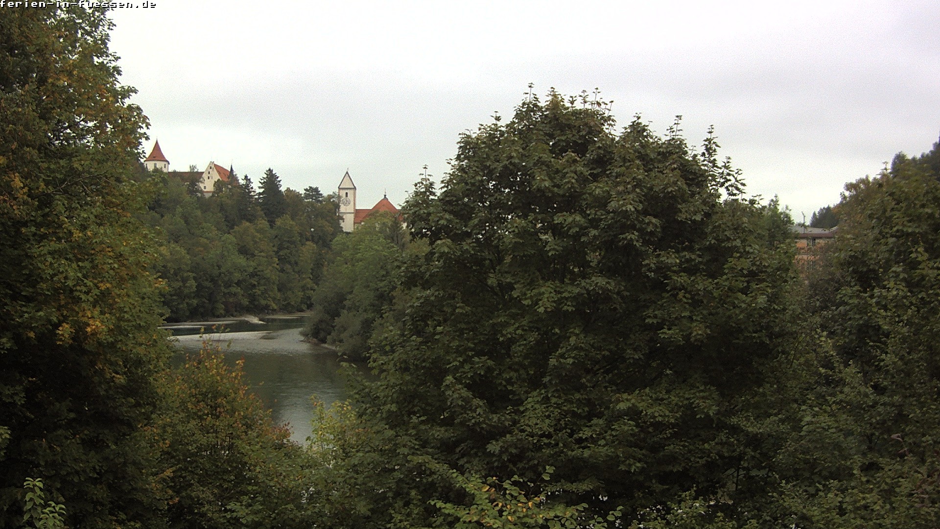 Archiv Foto Webcam Füssen: Blick auf Lech und Hohes Schloss