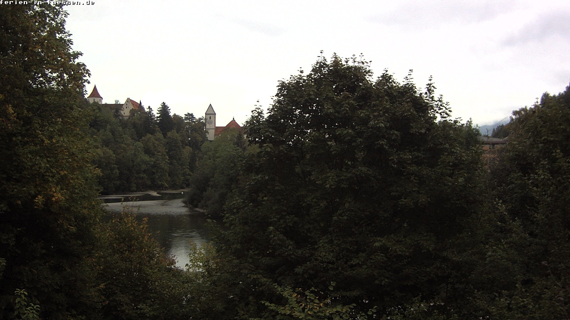 Archiv Foto Webcam Füssen: Blick auf Lech und Hohes Schloss