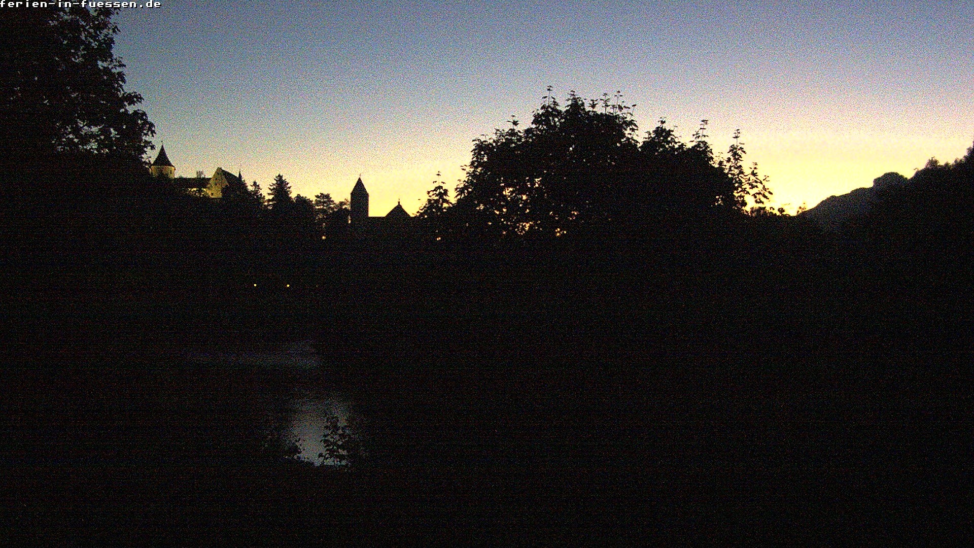 Archiv Foto Webcam Füssen: Blick auf Lech und Hohes Schloss