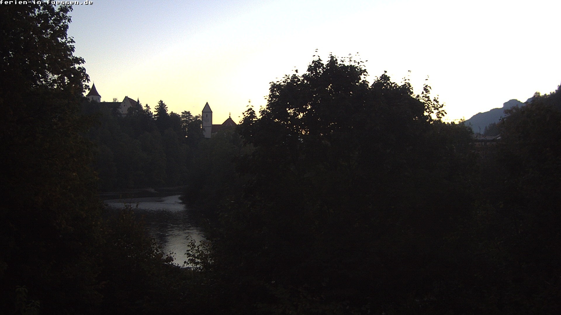 Archiv Foto Webcam Füssen: Blick auf Lech und Hohes Schloss