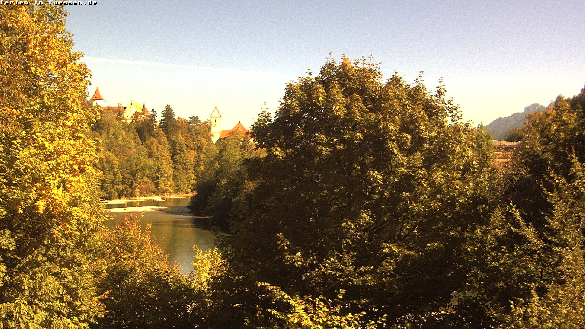 Archiv Foto Webcam Füssen: Blick auf Lech und Hohes Schloss