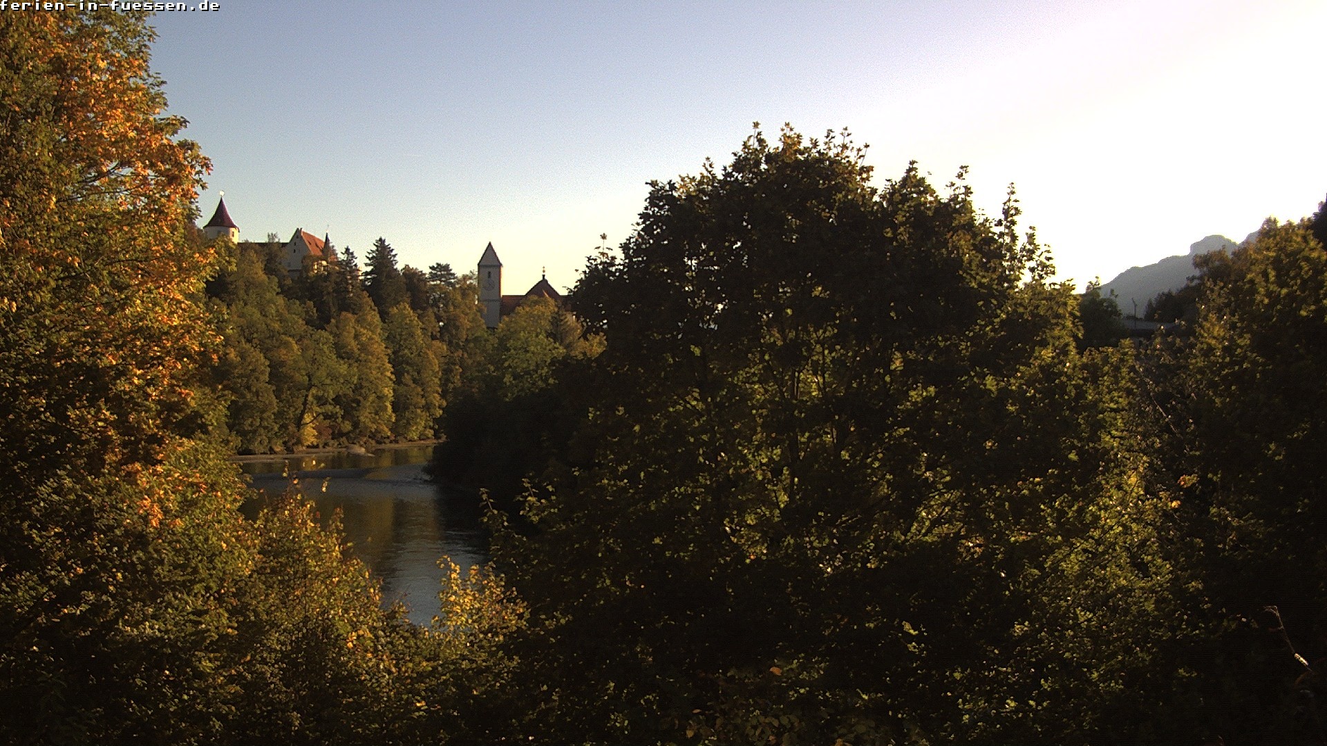 Archiv Foto Webcam Füssen: Blick auf Lech und Hohes Schloss