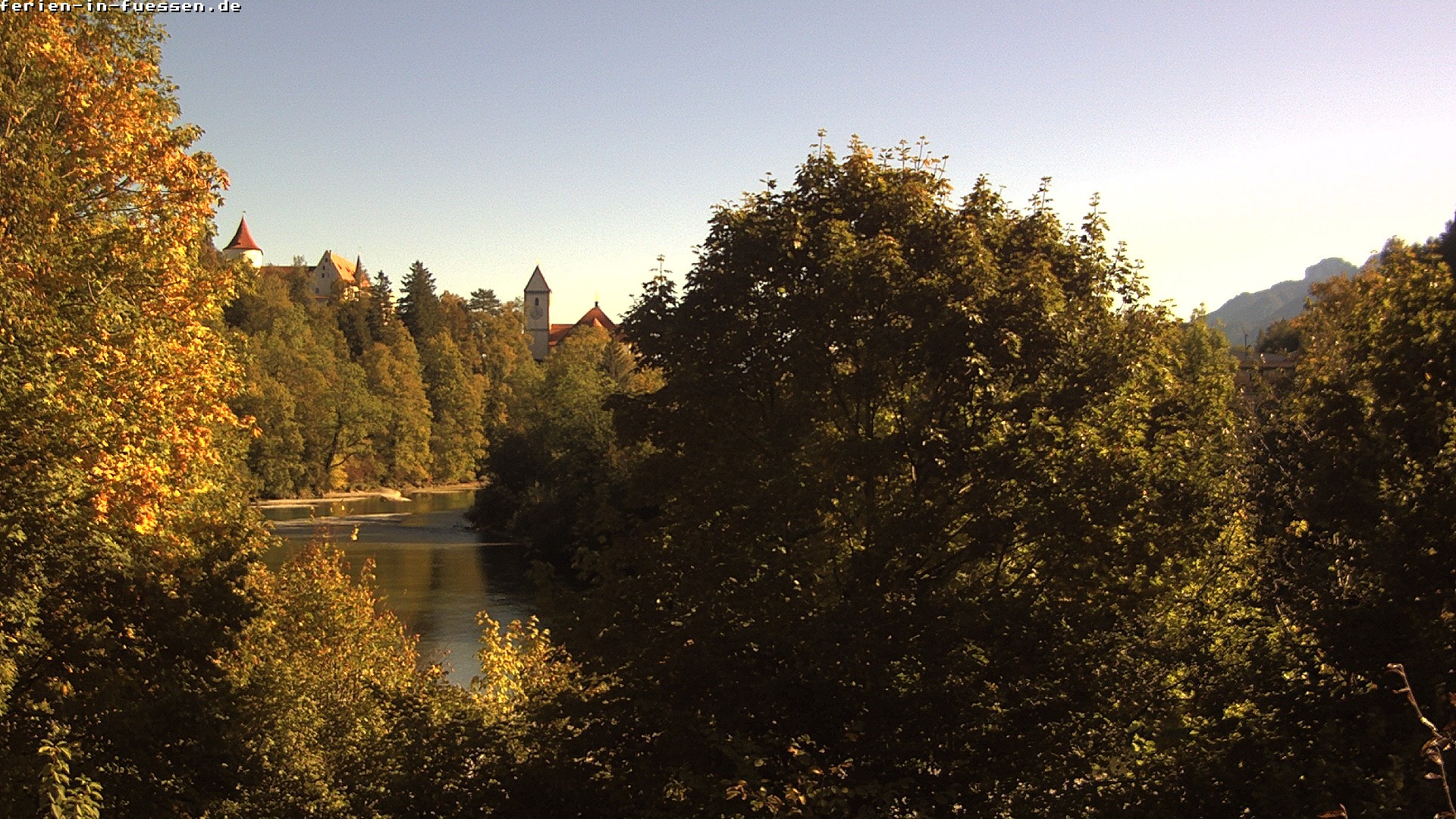 Archiv Foto Webcam Füssen: Blick auf Lech und Hohes Schloss