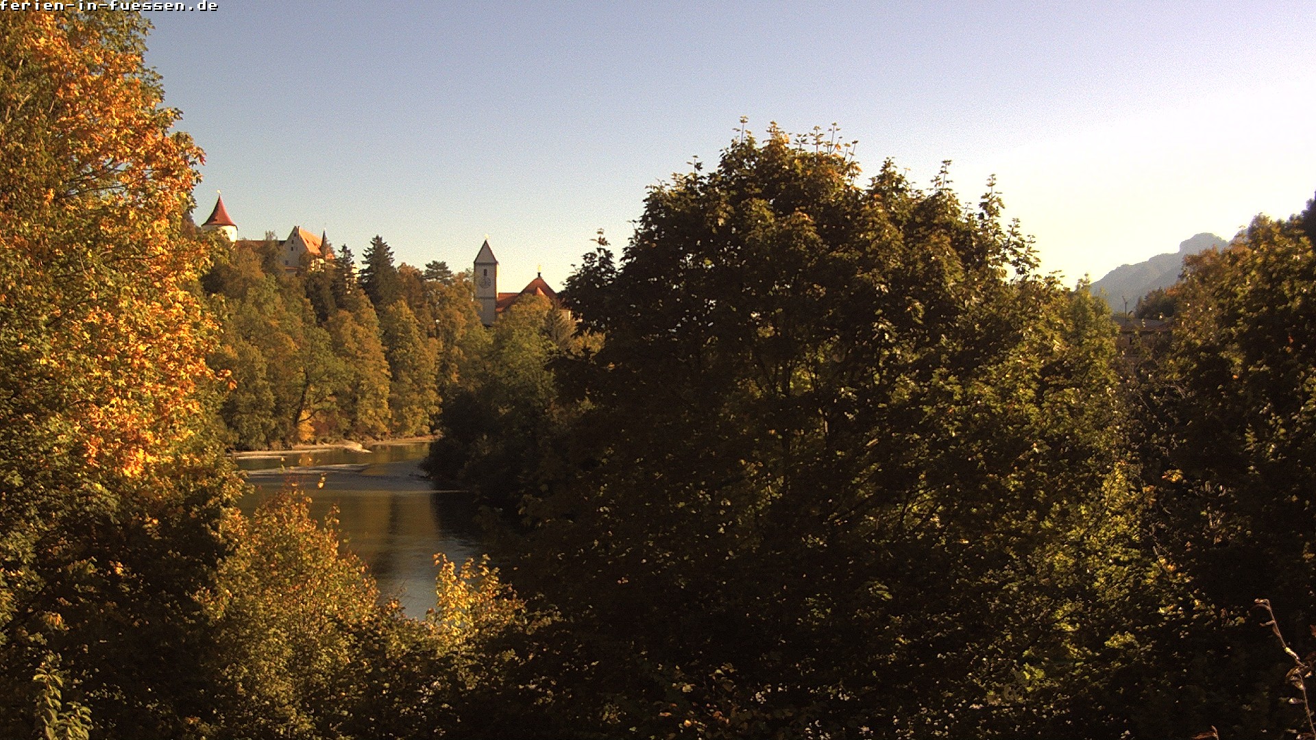 Archiv Foto Webcam Füssen: Blick auf Lech und Hohes Schloss