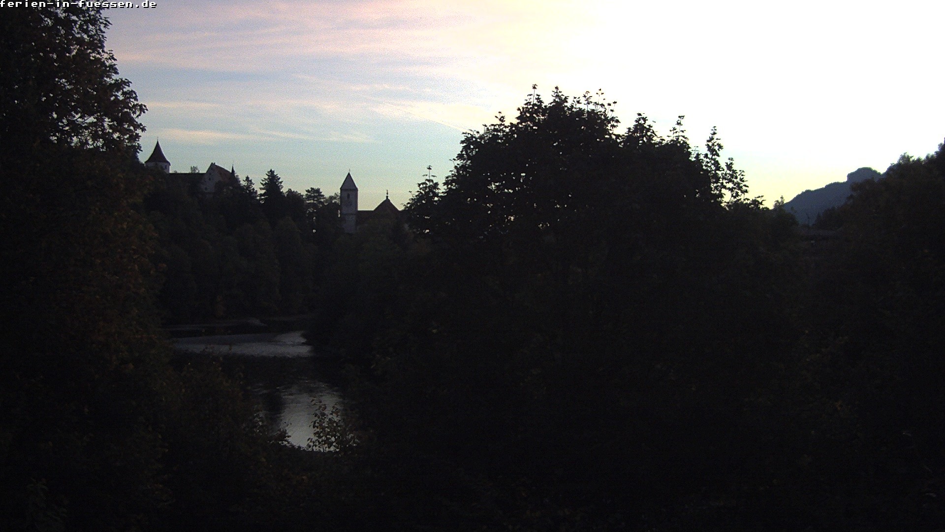 Archiv Foto Webcam Füssen: Blick auf Lech und Hohes Schloss