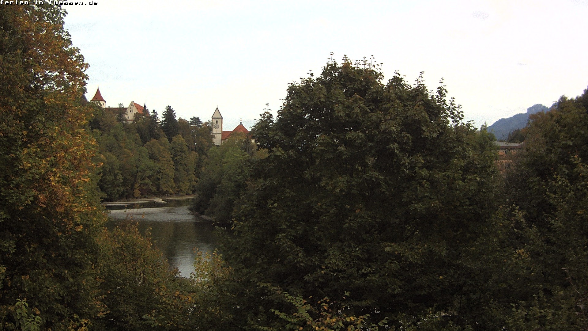 Archiv Foto Webcam Füssen: Blick auf Lech und Hohes Schloss