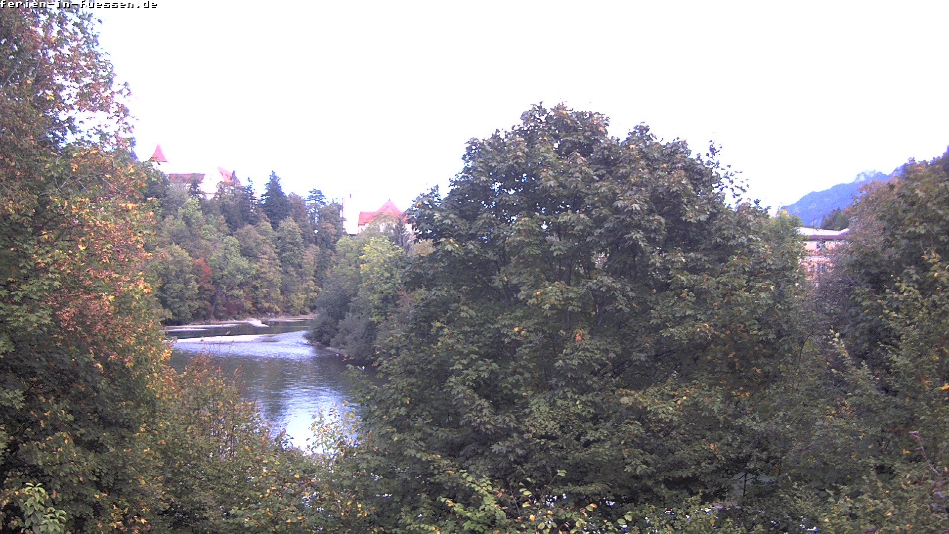 Archiv Foto Webcam Füssen: Blick auf Lech und Hohes Schloss