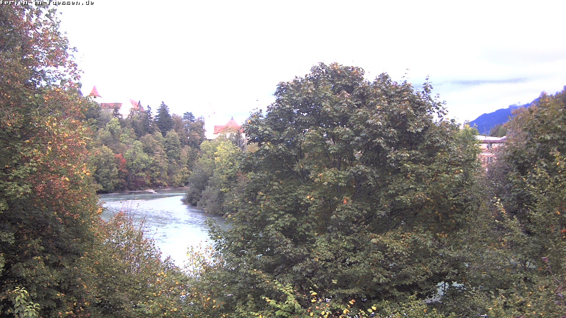 Archiv Foto Webcam Füssen: Blick auf Lech und Hohes Schloss